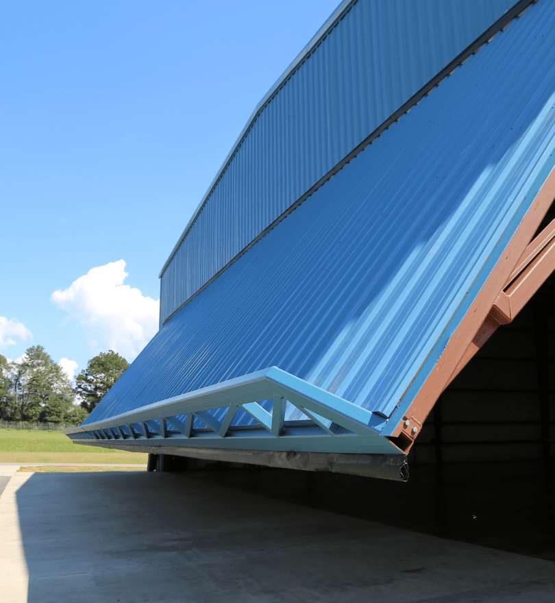 Hercul-Eze Patented Bottom Rolling Hangar Door Operators Side