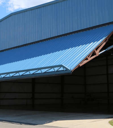 Hydraulic Hangar Door Opening