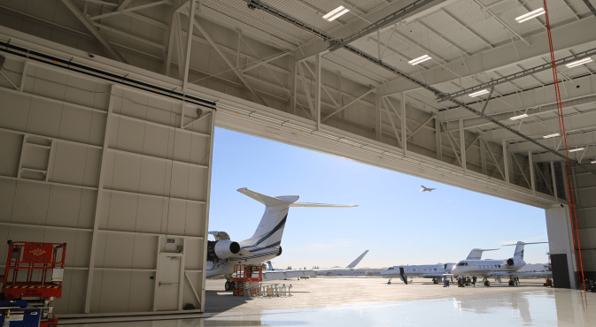 Interior Aircraft Rolling Hangar Door System (Know Your Bottom Rolling Hangar Door System Options)
