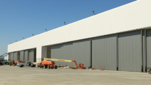 Rolling Hangar Door System for Jet Aviation and Gulfstream