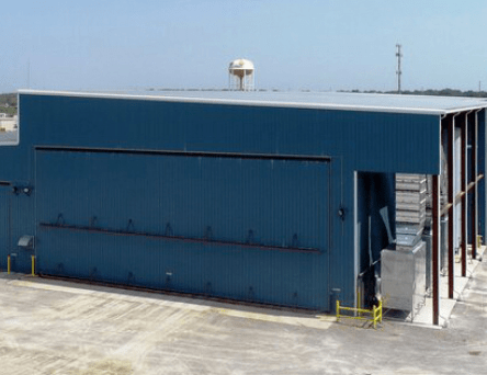 Marine Hydraulic Hangar Door System Exterior Closed