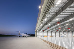 Rolling Hangar Door System for Keys to the World Aviation