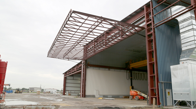 Marine Hydraulic Hangar Door System Construction