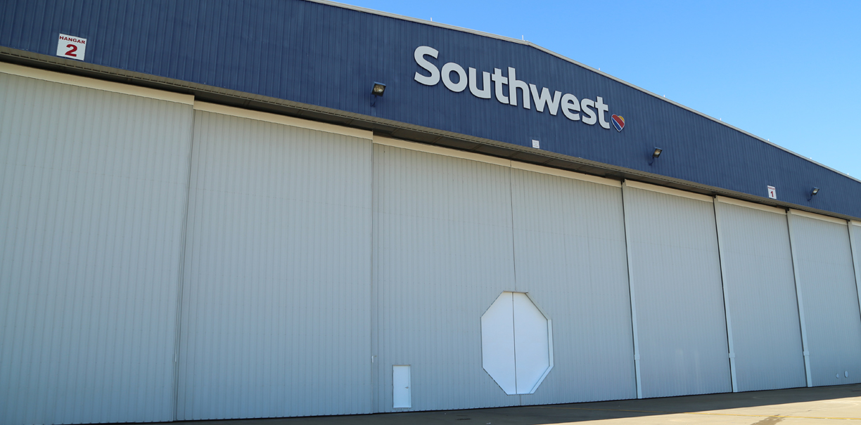 Rolling Hangar Doors for Southwest Airlines Hangar - Exterior