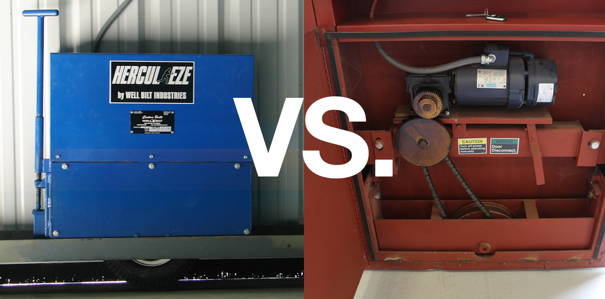 Rubber Tire vs. Steel Wheel Hangar Door Operators