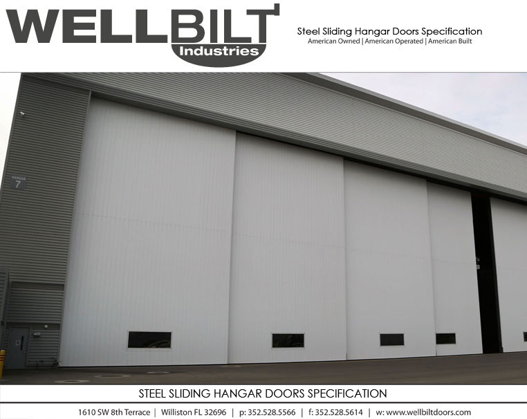 Steel Sliding Hangar Doors Specification by WELL BILT Industries