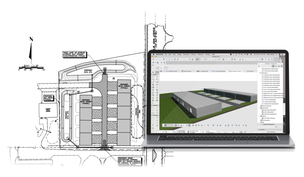 Hangar Rental Mockup by Aeroplex