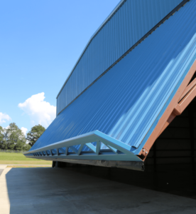 Blue Hydraulic Hangar Door